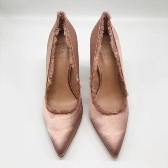 HALSTON HERITAGE Keni Fringe Pink Satin Pump  - Picture 6 of 8